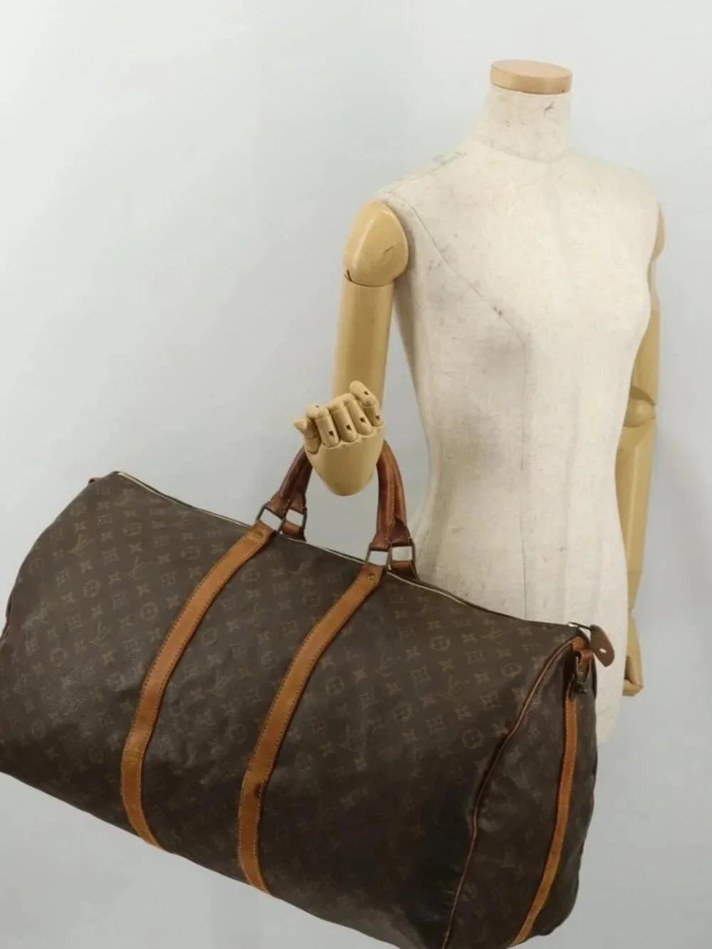 LOUIS VUITTON Monogram Keepall Bandouliere 60 Boston Bag M41412 LV Auth 187517
